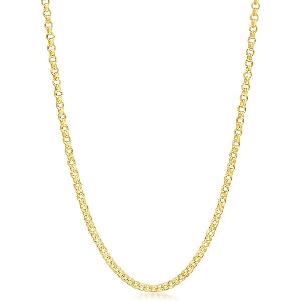 Amazon.com: Real 14kt Yellow Gold 3.25mm Byzantine Chain; 24 inch