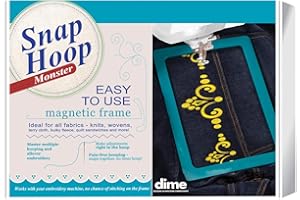 DIME DESIGNS IN MACHINE EMBROIDERY Snap Hoop Monster for Baby Lock and Brother (9.5" x 14") Magnetic Embroidery Hoop for Machine Embroidery