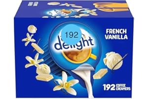 POGALIGHT French Vanilla Coffee Creamer Singles, 192 Creamer Singles Included Great for Offices, Restaurants, Coffee, Bar, Gift and Homes.