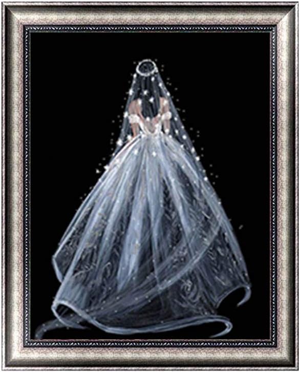 Tofover 5D DIY Diamond Painting, Full Drill Wedding Dress Paint by Numbers Kits for Adult Diamond Embroidery Paintings Pictures Arts Craft Cross Stitch (A9, 3040/11.815.7inch(Full Drill))