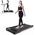 DeerRun 2025 Upgrade Walking Pad, Smart Under Desk Treadmill for Home Office, No-Assembly Treadmills with APP and Remote Control, LED Display, 2.5 HP Quiet Walking Jogging Machine, 300 lbs Capacity