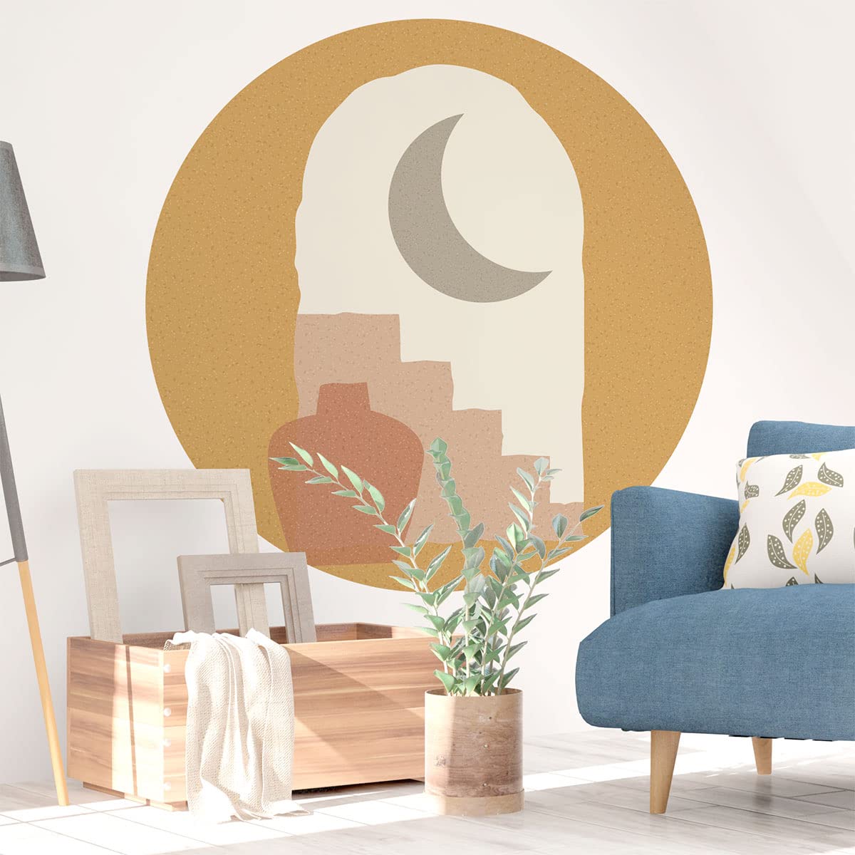 Ambiance Sticker Stratto Di Notte di Rodi Rodi Non-Woven Wallpaper Giant Frescoes Pre-Pasted Decorative Label H 60 x L 60 cm