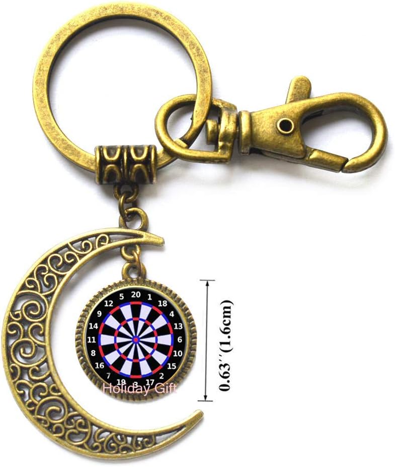 Retractable Reel Lanyard Key Chain Holder Target Darts Railway