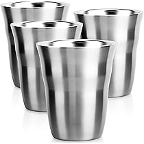 Amazon.com | Beasea Metal Cups 8 oz Set of 4, Stainless