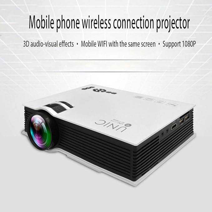 HKYMBM Proyector Portátil, Teléfono Móvil Inalámbrico WiFi Mini ...