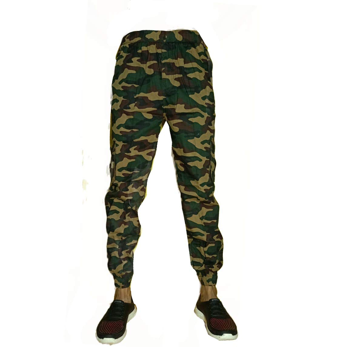 Buy Jasmin Men s Regular Fit Army Print Cargo Pants At Amazon in
