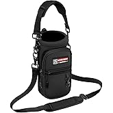 NATURE PIONEOR Water Bottle Holder with Strap,Water Bottle Carrier Bag Sling Sleeve with Adjustable Shoulder Strap & Handle and Large Phone Pocket for Walking,Hiking,Travelling for 25oz/32oz/40oz/64oz