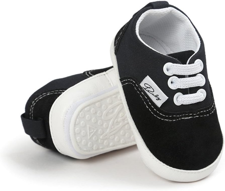 Baby Boys Girls Canvas Toddler Sneaker Anti-Slip First Walkers Fashion Sneaker Shoes 0-18 Months