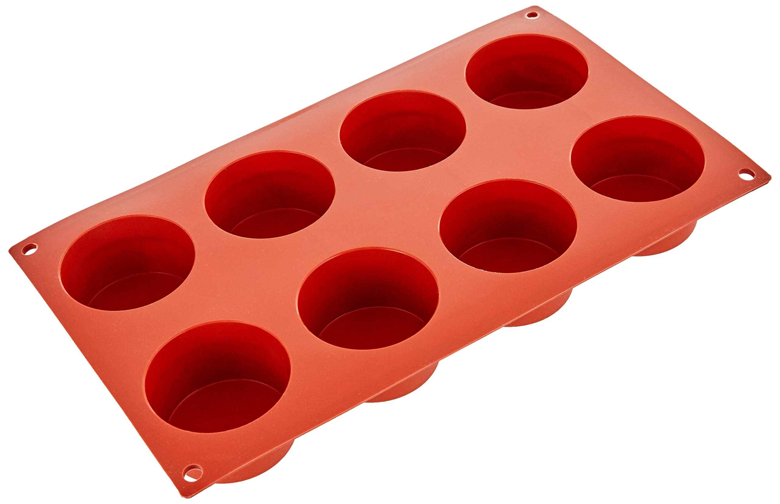 silikomart | SF028 Silicone Mould for Monoportions CILINDRO, Non-stick, 8 Cylinders, Pack of 1 Mould for Sweets, ø 60 h 35 mm, Made in Italy