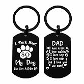 Dog Dad Valentines Day Gifts for Men, to Dad from Dog Birthday Easter Father's Day Christmas Keychain