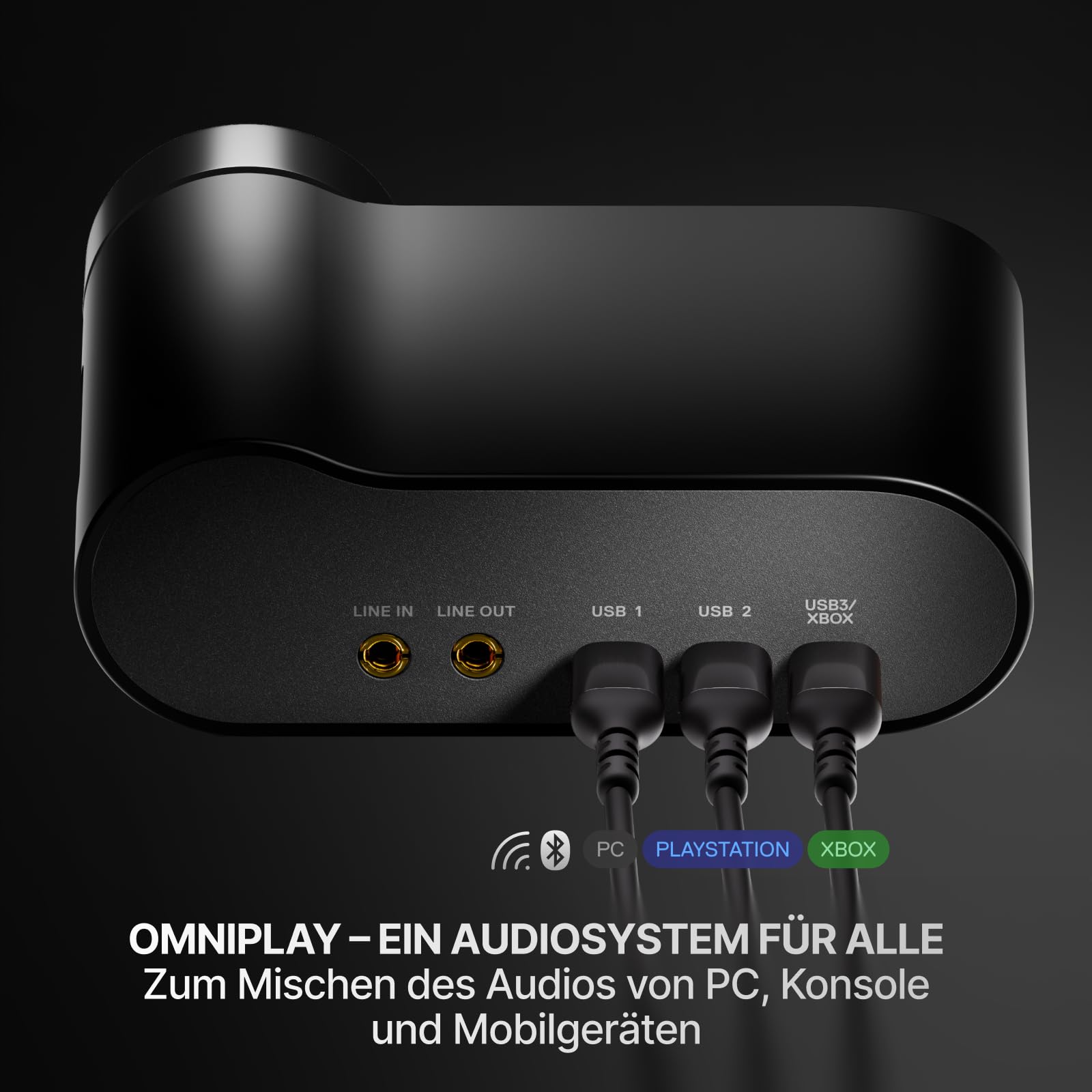 SteelSeries Arctis Nova Elite - Schwarz- Hi-Res Wireless-Headset – 96 kHz/24 Bit – Carbonfaser – ANC – KI-Geräuschunterdrückung – App – 2,4 GHz + BT – Multi-Source-Mix – OmniPlay PC+PlayStation+Xbox 4