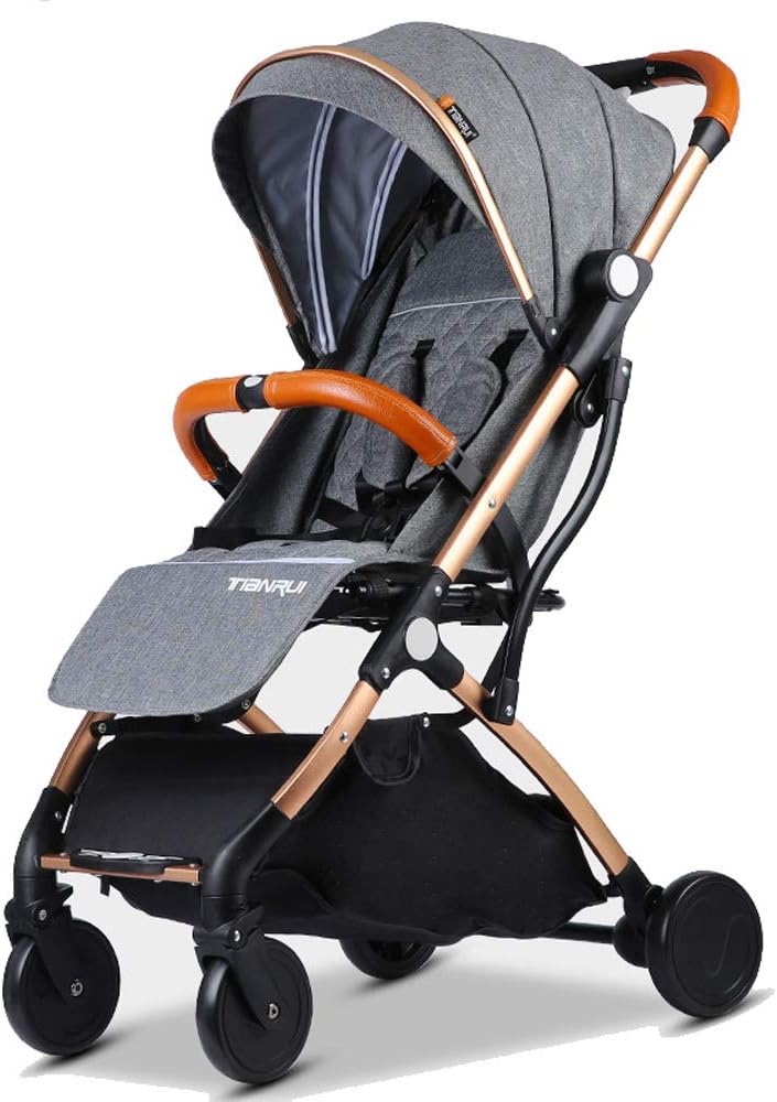 Baby Stroller Plane Lightweight Portable Travelling Pram Children Pushchair (Dark Grey G