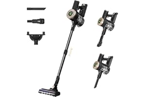 BUTY BULU Cordless Stick Vacuum Cleaner, 30KPa Handheld 2200mAh Rechargeable Battery Lightweight Small Vac Electirc Broom, 40Mins Runtime for Home Hard Floor Carpet Pet Hair Cleaning, LED Screen