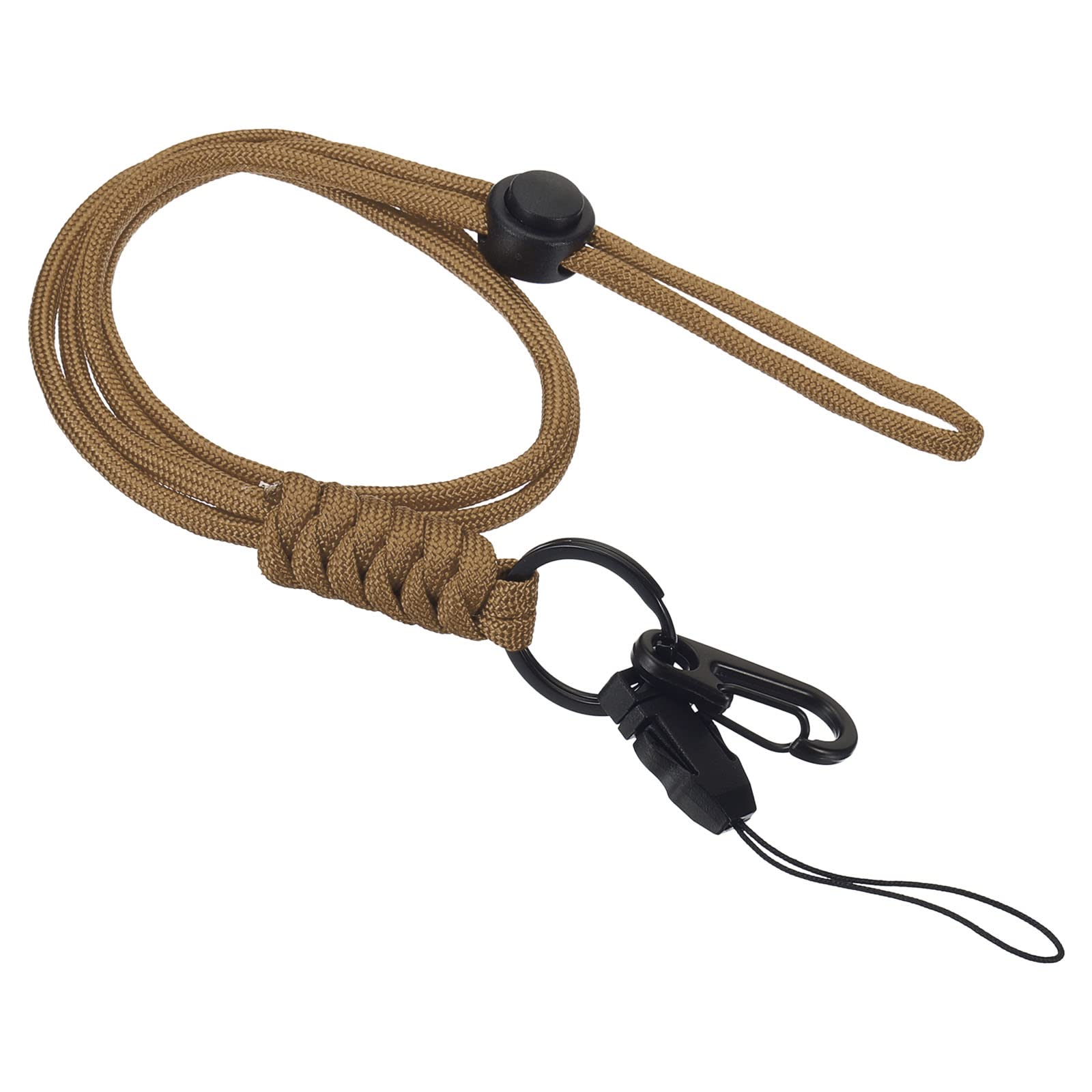 PATIKIL Neck Lanyard with Hook, Badge Lanyards Adjustable Long Strap ID Card Holder Keychains for Badge Holders, Brown