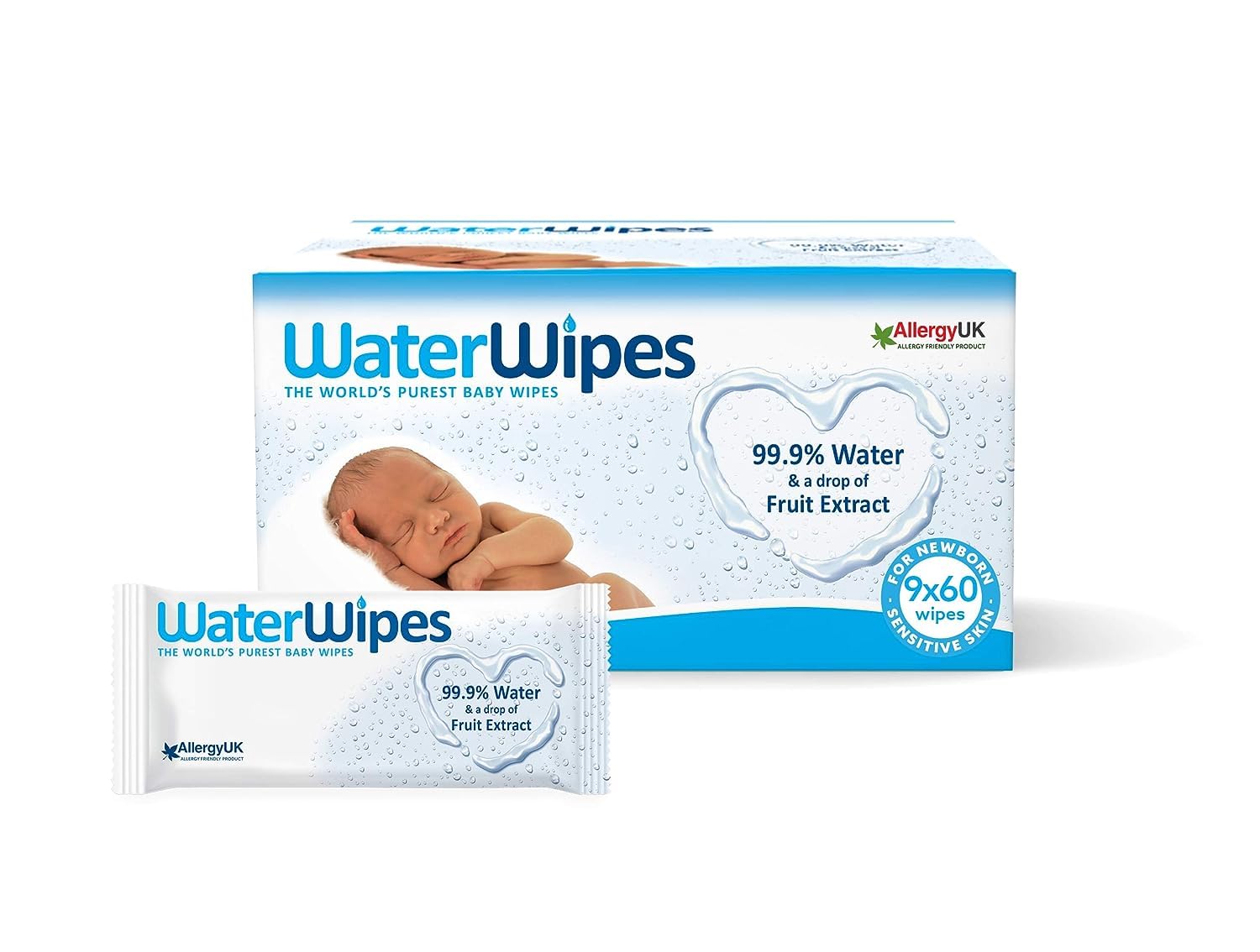 WaterWipes Sensitive Baby Wipes 9 Pack — image 1