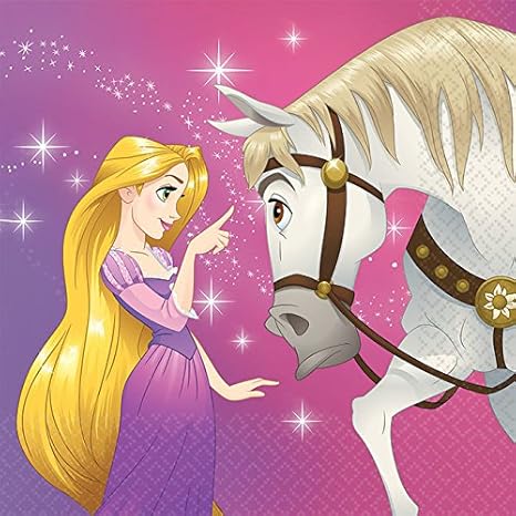 Amazon Disney ディズニー ラプンツェル 紙ナプキン 16枚セット 使い捨て ペーパーナプキン 並行輸入品 テーブルナプキン オンライン通販