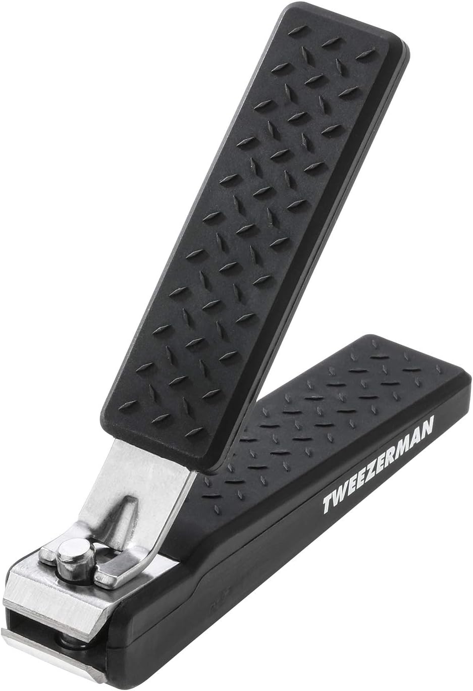 Tweezerman Heavy Duty Precision Grip Toenail Clipper with Nail Catcher (Pack of 1), Black - Image 3