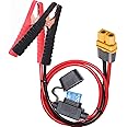 YETOR 10AWG Alligator Clips,XT60 Quick Release Adapter to Alligator Clips with 2FT,Battery Alligator Clips Clamp to XT60 Extension Cord for Cars Motorcycles