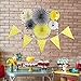 Grey Yellow Cream Party Decor Kit Tissue Paper Fan Bunting Banner Circle Dot Garland Baby Shower Birthday Wedding Party Home Decoration SUNBEAUTY,8pcs
