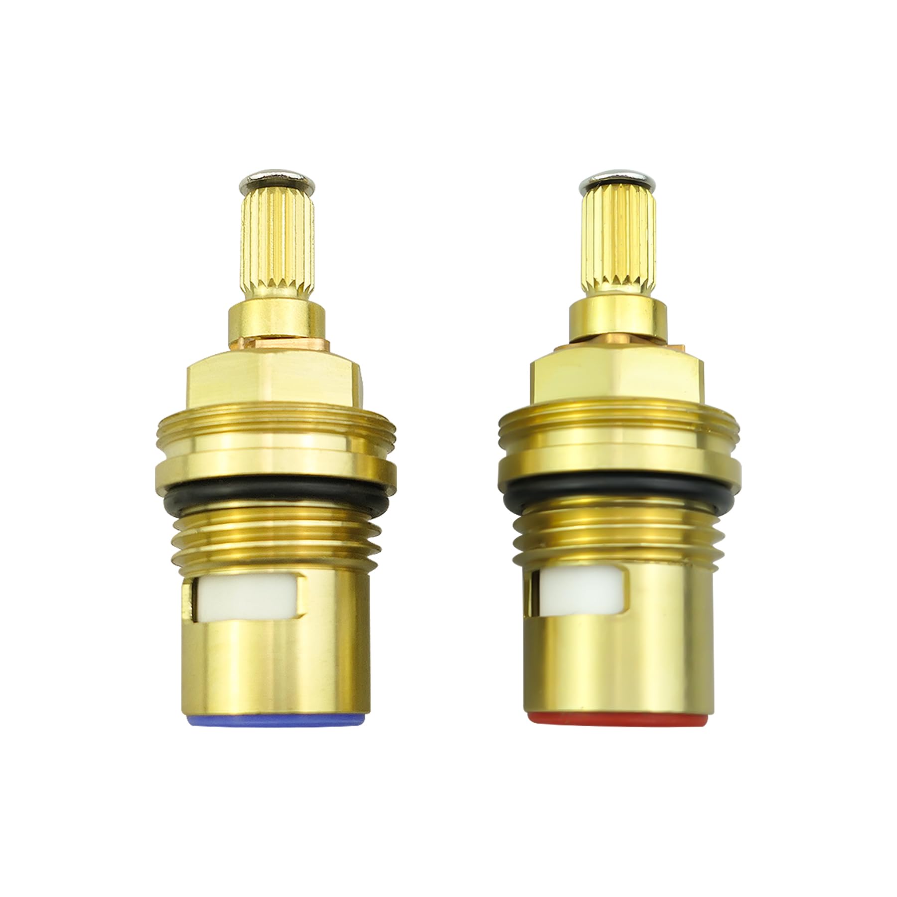 Photo 1 of 45887000 45888000 2 Pcs Ceramic Cartridge Fit for Grohe Faucet Bathroom Sink Faucet Cartridge 3/4-Inch Wall Mount Valves, Cold and Hot Ceramic Cartridge