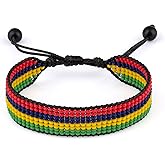 Mauritius Flag Bracelet, Adjustable, Boho Style Rope Bracelet for Women, Men, Thread String
