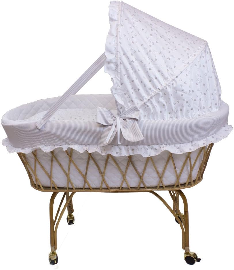 Set Di 2 Foderine Per Culla In Vimini - Copertina In Pile E Fodera Legacci, Lavabile A 40° - Foto 10