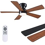 Ceiling Fans with Lights Flush Mount - 46in Low