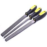 AihuiWood Rasp File Set 3 Pack Wood File Woodworking Files, Round, Half-round, Flat File Rasp High Quality Carbon Steel Rasp File for Woodworking Shaping, Sharping Wood