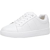 Vepose Women's White Casual Walking Sneakers, Fashion Tennis Low Top Slip On 8013 Shoes