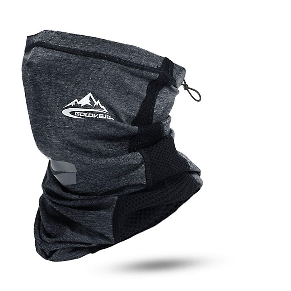 Ice Silk Neck Gaiter - Cooling Bandana Balaclava, Unisex Summer Cycling Headwear, Seamless Snood Bannada Multifunctional Tube Scarf Outdoor for Men, Women (Dark Grey)