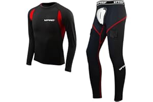 VPRO Hockey Compression Shirt & Pants with Athletic Cup & Sock Tabs for Men & Boys, JR, SR