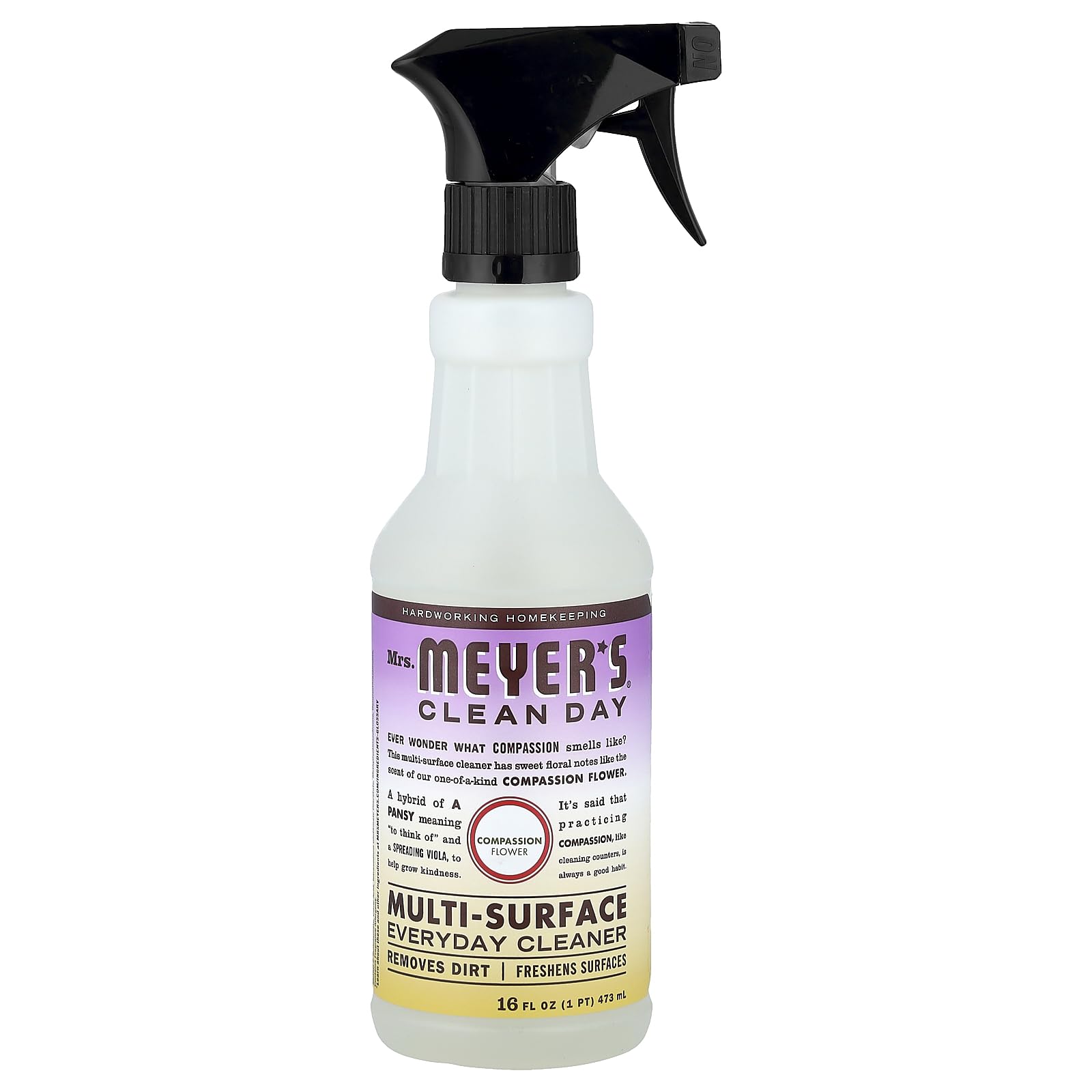 Photo 1 of * set of three *
MRS. MEYER'S CLEAN DAY Multi-Surface Everyday Cleaner, Compassion Flower Scent, 16 Ounce Bottle