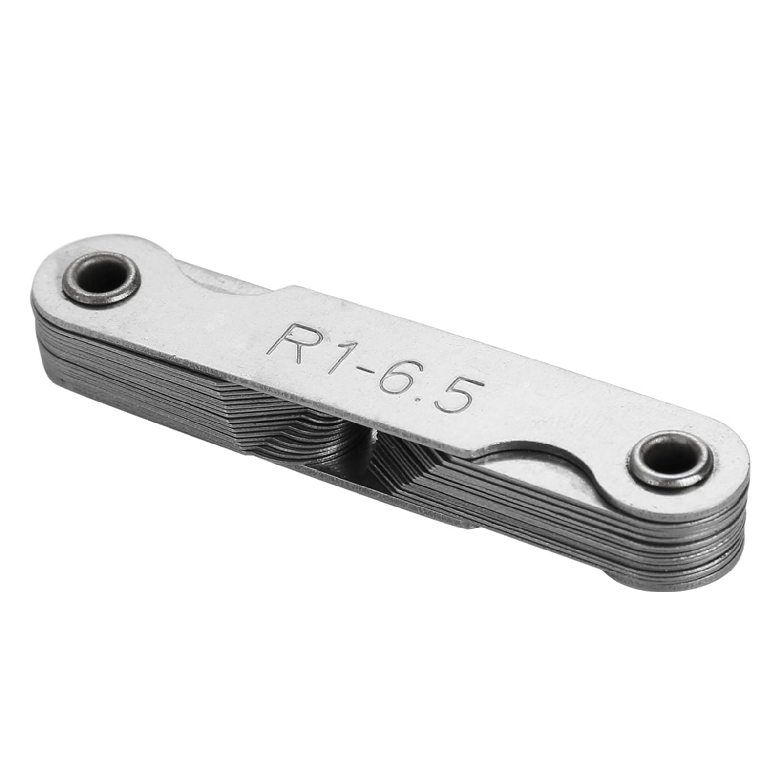 Stainless Steel Radius Gauge, R1-6.5mm Internal External Concave Convex Fillet Measuring Tool for Machinists and Metalworking Inspection (R1-6.5MM)