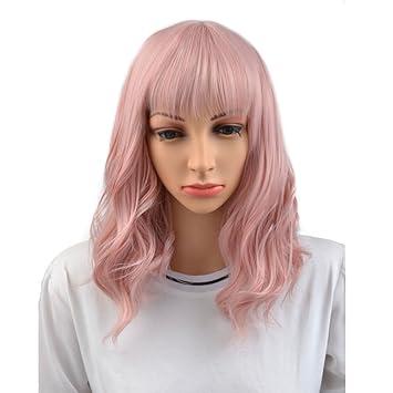 Amazon Com Beron 16 Women Girls Short Pink Wig Shoulder Length