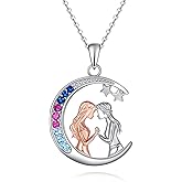 Fryneauy Sister Necklace Sterling Silver Necklace Sister Pendant Necklace Jewelry for Women
