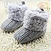 Weixinbuy Baby Girls Knit Soft Fur Winter Warm Snow Boots Crib Shoes
