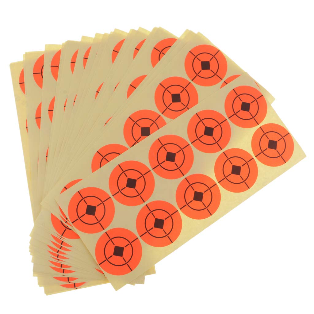 Fluorescent Orange Target Dots 360pcs 1" Round Adhesive Shooting Targets