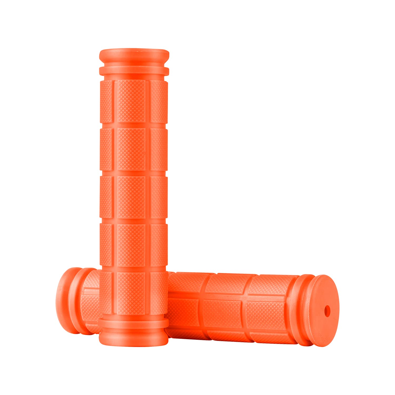 Bicycle Handlebar Grips, MSDADA Soft Rubber Bike Handles Grip for Kids Bike/Scooter/BMX/MTB/Push Bike/Mountain Bike/Tricycle/Road Bike/Wheel Chair/Cruiser/Foldable Bike/Universal Size(Orange)