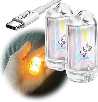 SROOS 2PCS Mini LED Lantern Torch Rechargeable Waterproof EDC Keychain 250LM