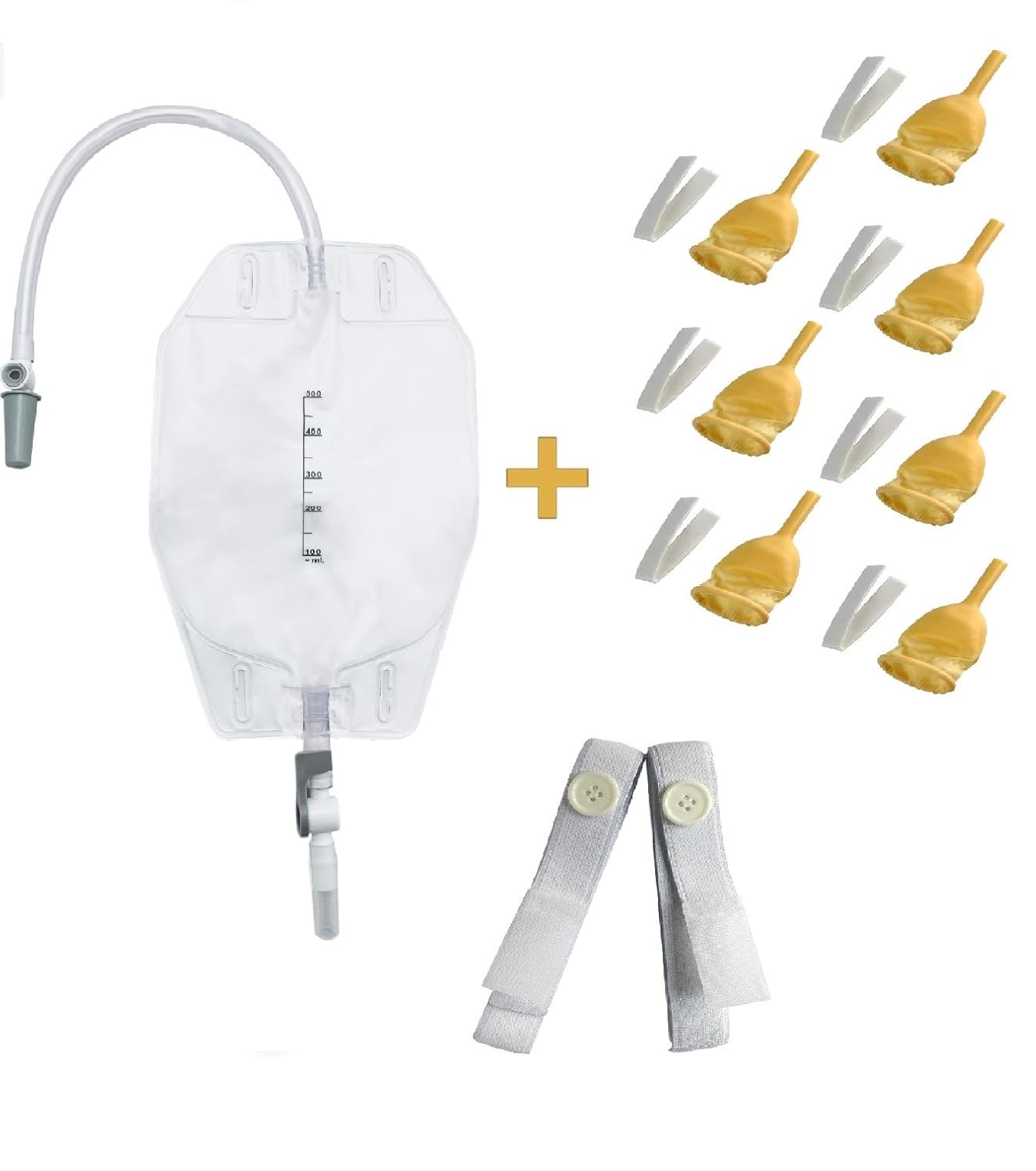 Weekly Pack Incontinence/Urology Set (1x 500ml Urine Leg Bag + 7X 25mm