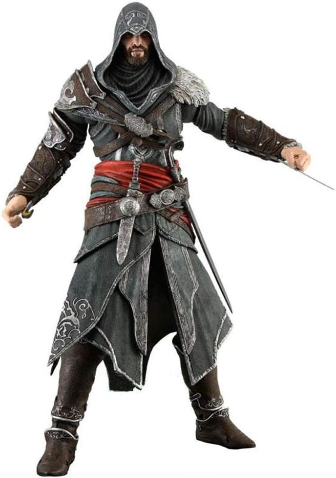 SONGDP Anime suit Anime Toy Assassin's Creed 3 Ezio Movable Cartoon Character Art Gift Model Character Toy 20cm Anime character
