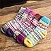 LuluVin Women's Colorful Crew Vintage Inspired Knit Socks (5 Pairs) (Mulitcolored)
