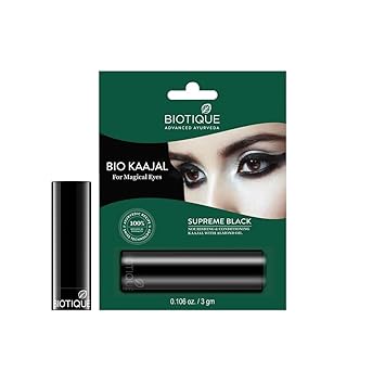 Biotique Bio Kajal Nourishing and Conditioning Eye Kaajal with Almond Oil, 3gm