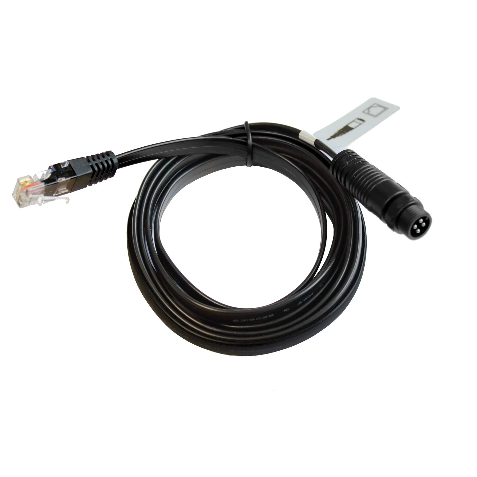 Photonic Universe RS485 to RJ45 cable to connect a waterproof solar charge controller to a Remote display/Wi-Fi module