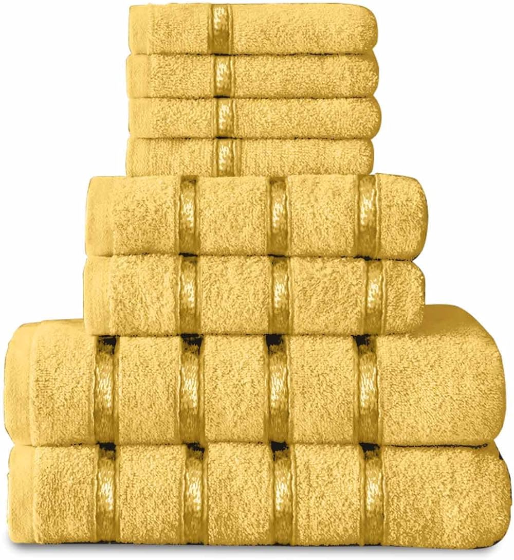 GC GAVENO CAVAILIA 8 Piece Egyptian Cotton Towels Ochre