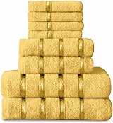 GC GAVENO CAVAILIA 8 Piece Egyptian Cotton Towels Ochre