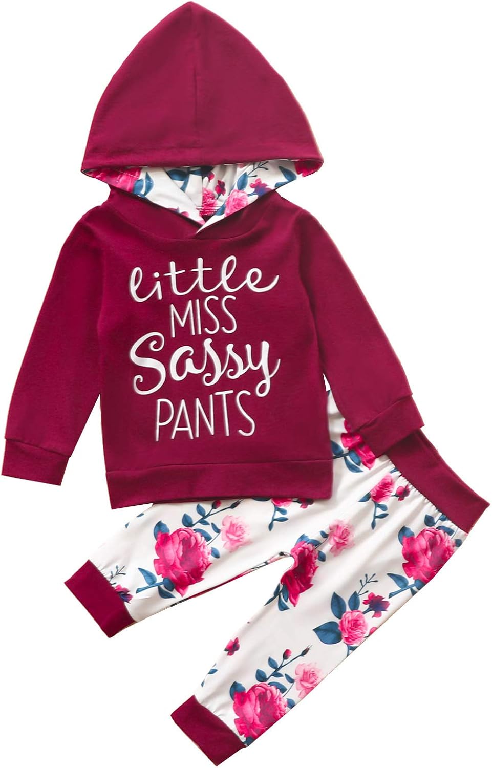 Baby Girl Hoodies Floral Letter 100 Cotton Newborn Xmas clothes