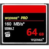 WQDMKE Camera CF Memory Card 64GB UDMA Speed Up to 160MB/s