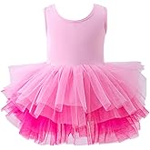 Tutu.kk Girls' Camisole Dance Tutu Leotard with Fluffy 4-Layers Ballet Dress for Ballerina (12 Months - 7 Years)