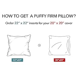 Oubonun 22 x 22 Throw Pillow Inserts